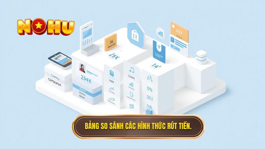 Bảng so sánh các hình thức rút tiền.